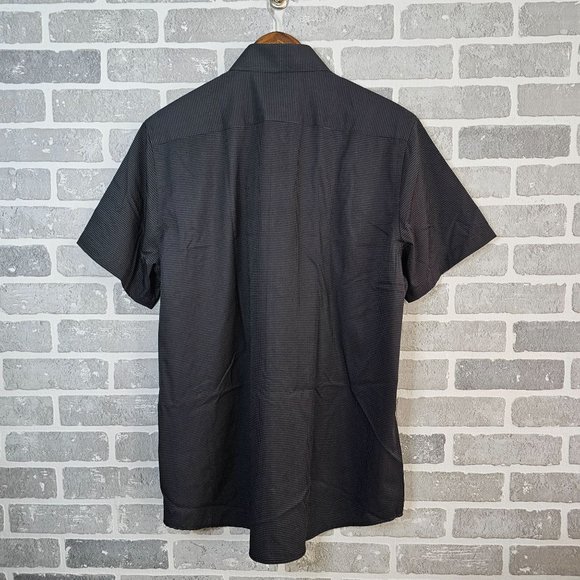 Tom Blaine Shirt Mens XL Black Dotted Button Performance Collection Slim Fit NEW - Picture 3 of 12